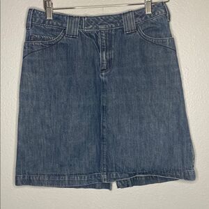 Eddie Bauer Medium Wash Midi Jean Denim Skirt Size 6